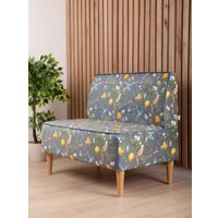 Диван Mio Tesoro Одос Принт (лимон серый/ткань микровелюр)