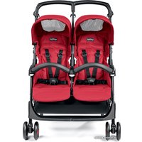 Коляска прогулочная «книга» Peg Perego Aria Shopper Twin (красный)