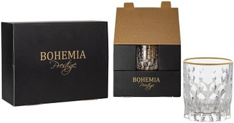 Набор бокалов для виски Bohemia Crystal Prestige Conte Gold 340 (6 шт)