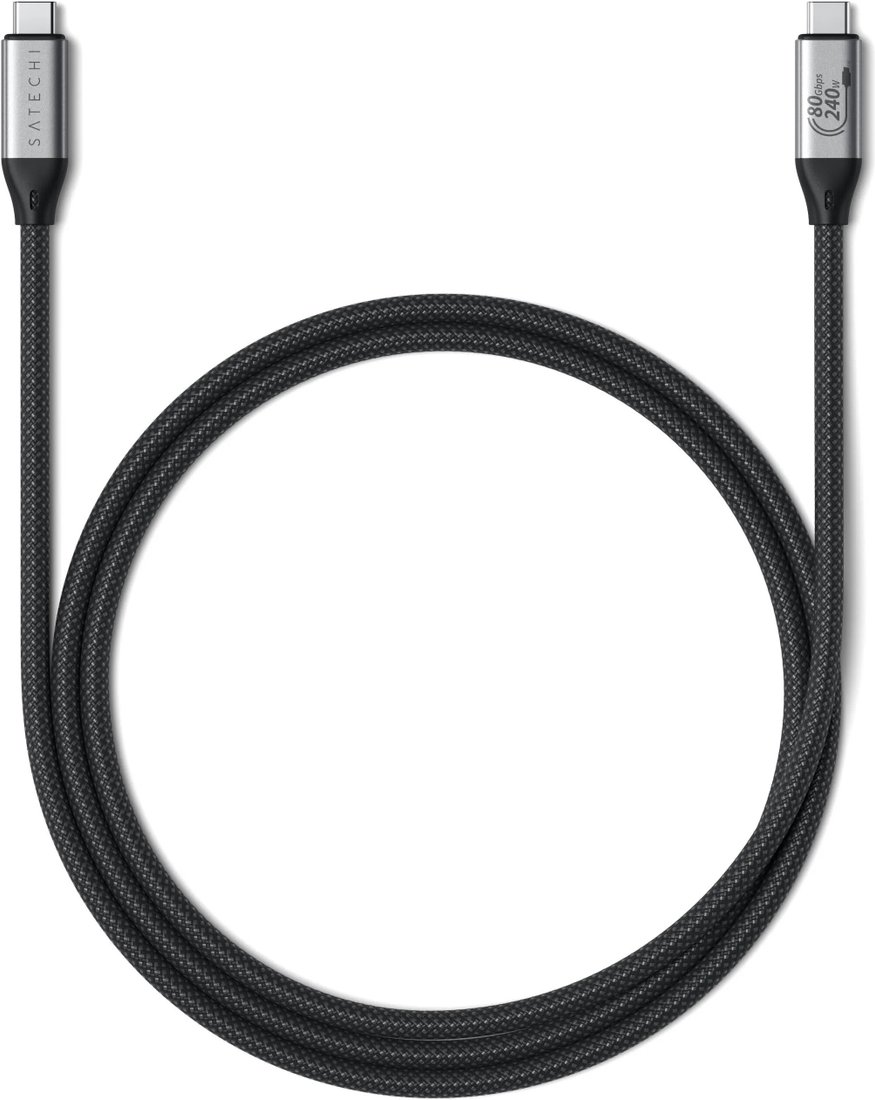 

Кабель Satechi USB4 Pro V2 USB Type-C - USB Type-C ST-YU4120K (1.2 м, черный)