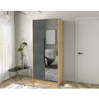 Шкаф-купе Интерлиния Концепт КТ-Ш2з (бетон портленд/дуб золотой)