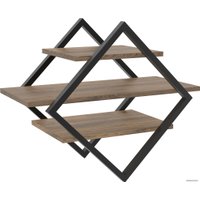 Полка TMB Loft Амбер Сосна 80x80x34 (темный орех)