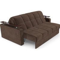 Диван Мебель-АРС Аккордеон Бакли НПБ 140x200 (велюр молочный шоколад НВ-178/13)
