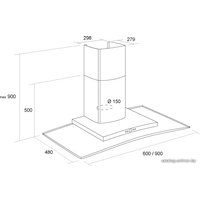 Кухонная вытяжка Pyramida HEE 91 (B-900)