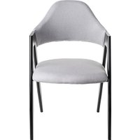 Стул с подлокотниками Mio Tesoro Луна DC-048A (серый/черный)