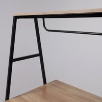 Стол AksHome Vector (светлый дуб/черный металл)