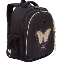 Школьный рюкзак Grizzly RAz-586-4 (черный/золото)
