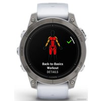 Умные часы Garmin Epix Pro Gen 2 Sapphire 47 мм (титан/белый камень)