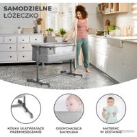 Приставная детская кроватка KinderKraft Neste Up (серый)