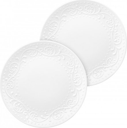 Набор обеденных тарелок Elan Gallery Ажур 230250 (New Bone China)