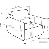 Интерьерное кресло Mio Tesoro Тулисия (Twist 12 Petrol Turquoise)