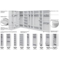 Шкаф распашной Мебель Неман Отис МН-039-04 П8 (белый/крем)