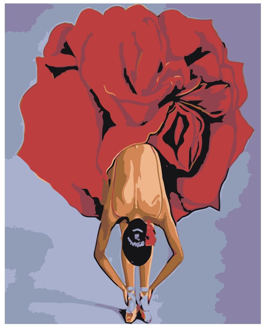 

Картина по номерам SLAVINA Балерина цветок Z-AB126