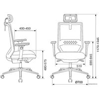 Офисное кресло Бюрократ MC-612N-H/B/418B (черный)