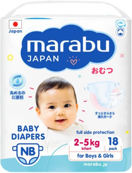 

Подгузники Mioki New Born 2-5 кг (18 шт)