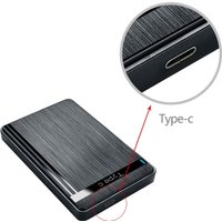 Бокс для накопителей 2.5" USBTOP SATA – USB3.1 Type-C - USB3.0 (для жесткого диска SSD/HDD 2.5”, черный)