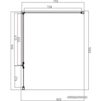 Душевой уголок Omnires Manhattan ADC10X-A+ADR80X