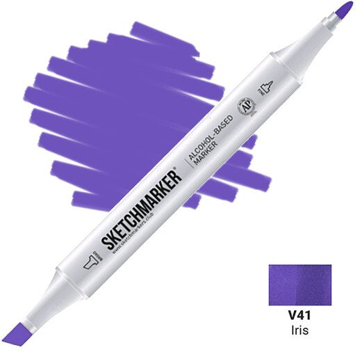 

Маркер художественный Sketchmarker Двусторонний V41 SM-V41 (ирис)