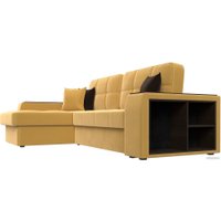 Угловой диван Лига диванов Брюссель левый 110655L (микровельвет желтый)
