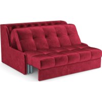 Диван Мебель-АРС Аккордеон Барон №6 НПБ 140x200 (бархат красный Star Velvet 3 Dark Red)