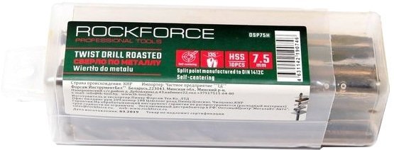 

Набор сверл RockForce RF-DSP95H (10 предметов)