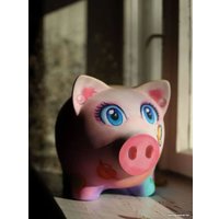 Копилка для денег PIG BANK свинка-копилка L (белый)