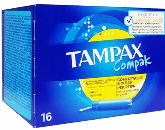 Тампоны с аппликатором Tampax Compak Regular с аппликатором (16 шт)