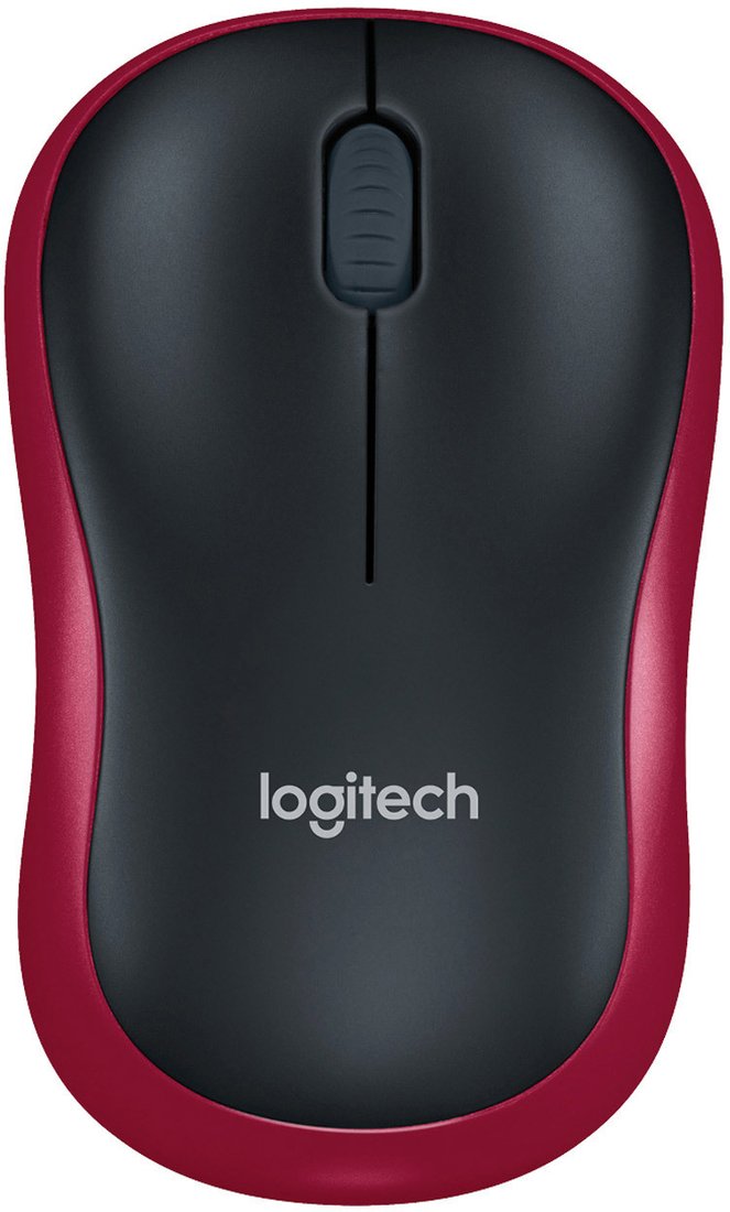 

Мышь Logitech M185 (черный/красный)