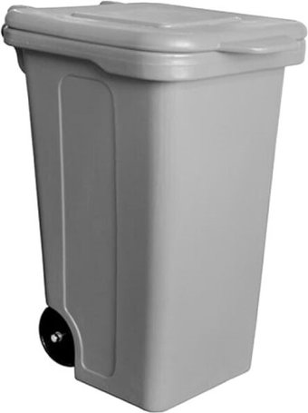 Контейнер для мусора БЗПИ с крышкой 240 л (серый)