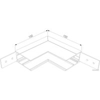 Коннектор питания шинопровода Elektrostandard Slim Magnetic угловой 85091/00 a061238 (белый)