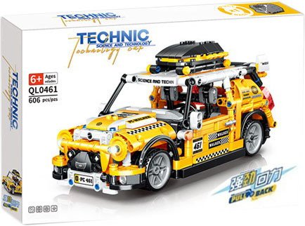 

Конструктор Zhe Gao QL0461 Желтый реллийный автомобиль