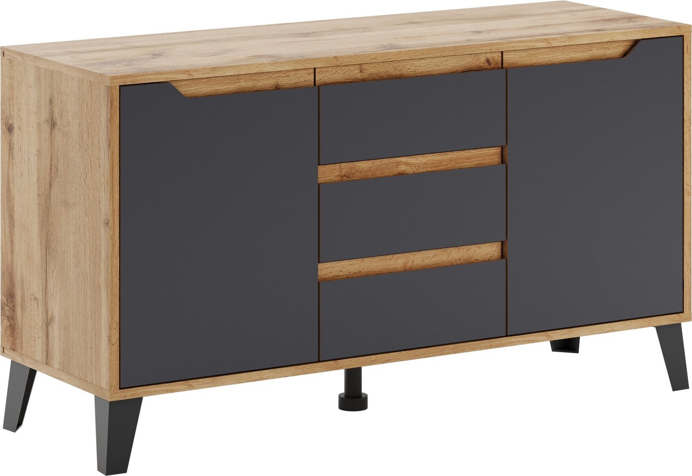 

Тумба ЭлиГард Eyva RTV 2D3S (дуб вотан/графит)