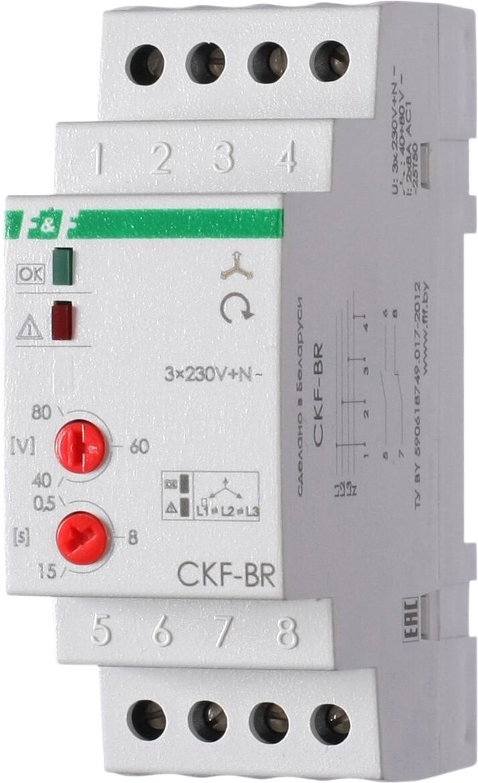 

Реле контроля фаз Евроавтоматика F&F CKF-BR EA04.002.003