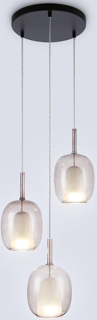 

Подвесная люстра Ambrella light LH11156/3 BK/WH/TI (черный/белый/янтарь)