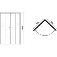 Душевой уголок Niagara Eco NG-1007-14T 90x90x190 (черный/стекло тонированное)