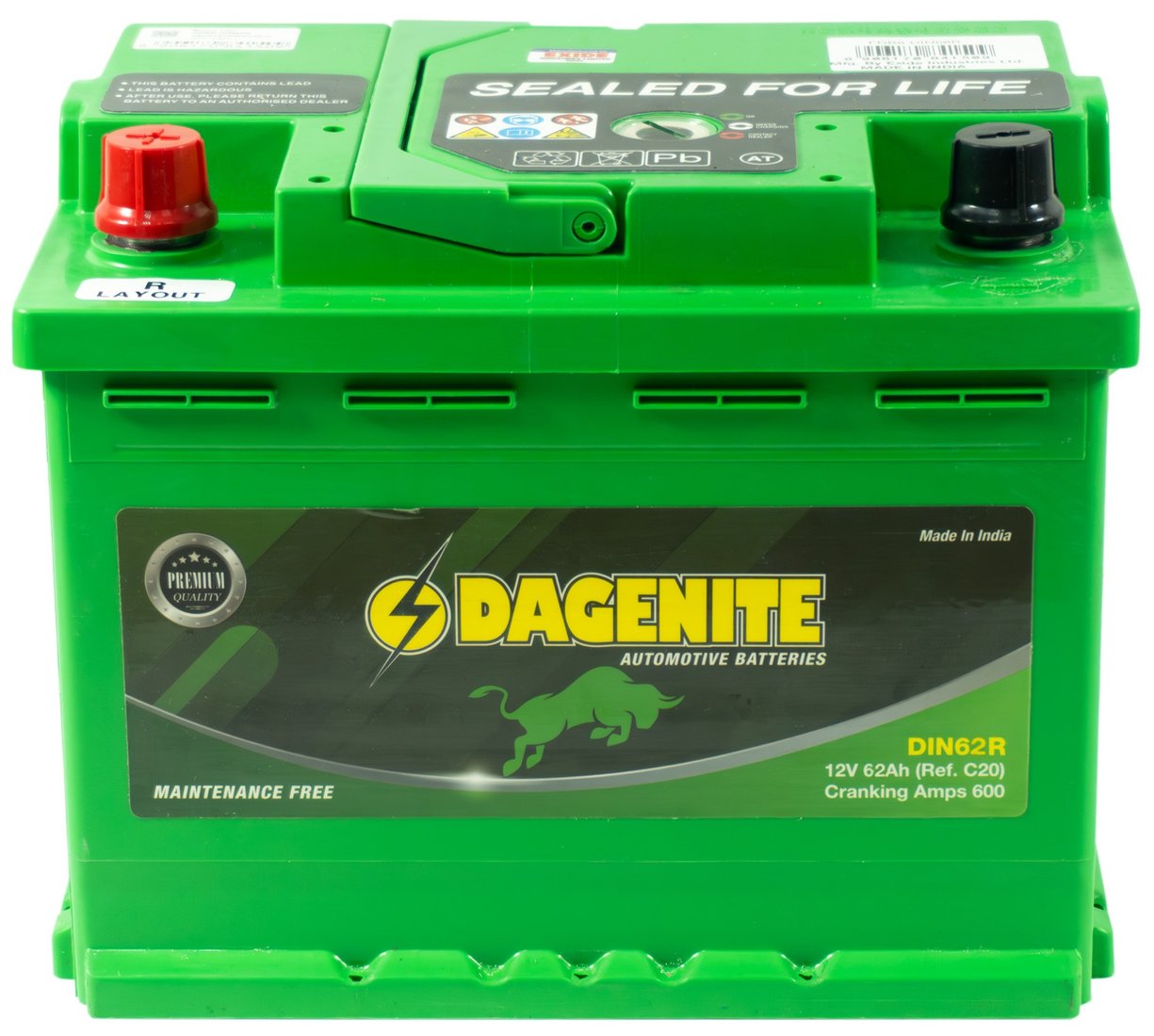 Автомобильный аккумулятор DAGENITE L+ (62 А·ч)