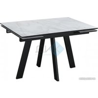 Кухонный стол DikLine WINGS Black (мрамор сноу)