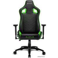 Игровое (геймерское) кресло Sharkoon Elbrus 2 (черный/зеленый)