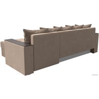 Угловой диван Лига диванов Дубай лайт правый 114151 (велюр бежевый)