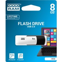 USB Flash GOODRAM UCO2 8GB (черный/белый) [UCO2-0080KWR11]