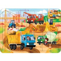 Развивающая игра Puzzle Time Машины на стройке С раскраской 4659724 (34эл)