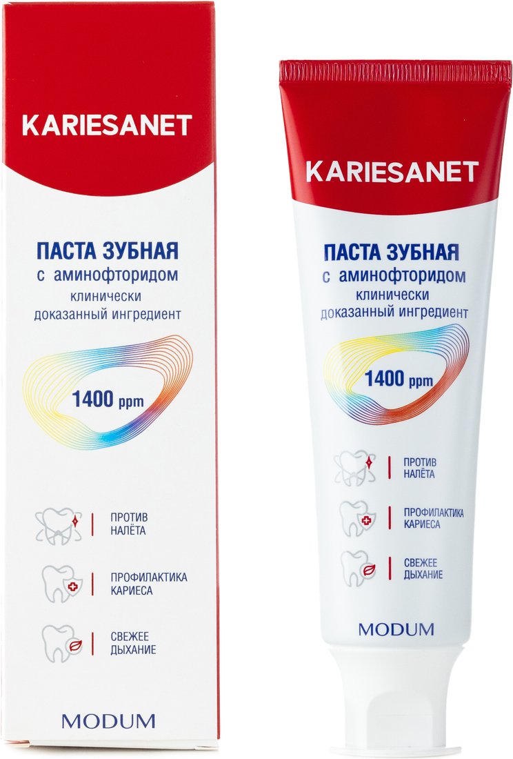 Зубная паста Modum Kariesanet с аминофторидом 100 г