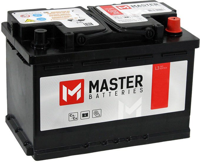 

Автомобильный аккумулятор Master Batteries L+ (74 А·ч)