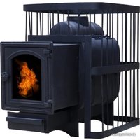 Банная печь ComfortProm Чугун Премиум 26м3, чугунная дверь со стеклом
