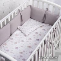 Детский комплект постельного белья Perina Fancy Слоники 3 предмета (лиловый)