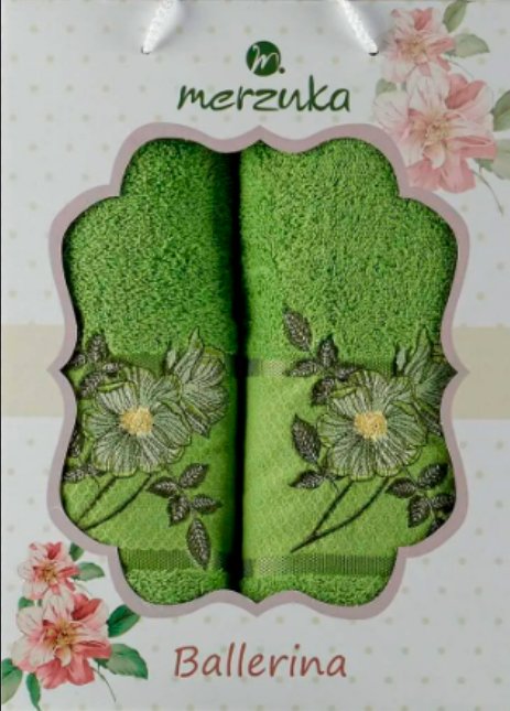 

Набор полотенец Merzuka Ballerina 10540 (2 шт, в коробке, зеленый)