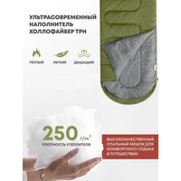 Спальный мешок RSP Outdoors Lager 250 L (оливково-зелёный, 220x75см, молния слева)