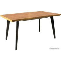 Кухонный стол Signal Fresno 120-180/80/76 (дуб/черный)