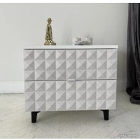 Консольный стол Shtabe Simple 7003 эко (травертин/белый/черный)