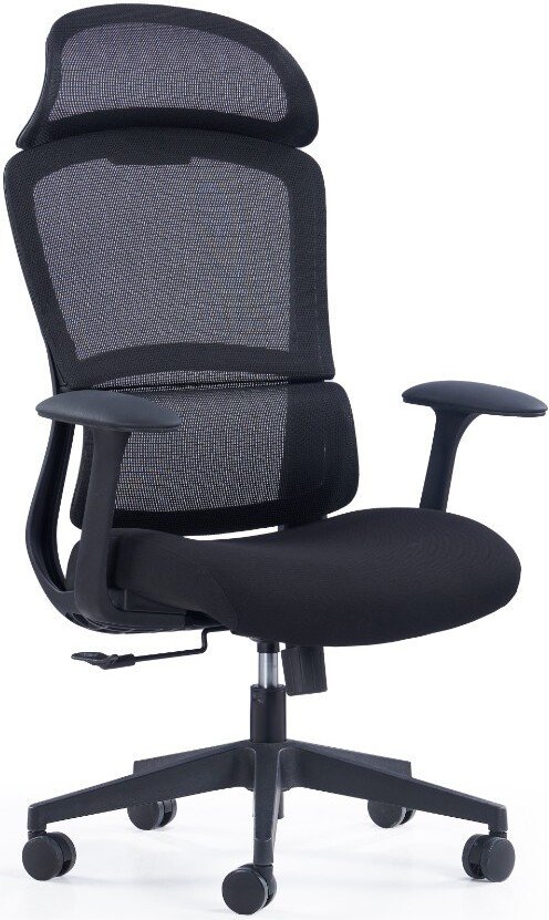 Офисное кресло SitZone CH-555A (сетка/ткань, черный)